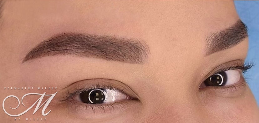 after ombre powder brow procedure